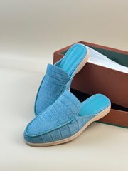 Nubuck Crocodile Leather Slippers ,Men's Crocodile Leather Slippers Very Comfortable