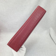 Mens Matt Genuine Crocodile Skin Leather Clutch Wine Red