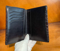 Vintage Genuine Crocodile Skin Leather Passport Case Holder