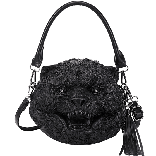 3D Backpack, Fashion 3D Happy Small Tiger Head SquareBag, Cross Body Handle Shoulder Bag