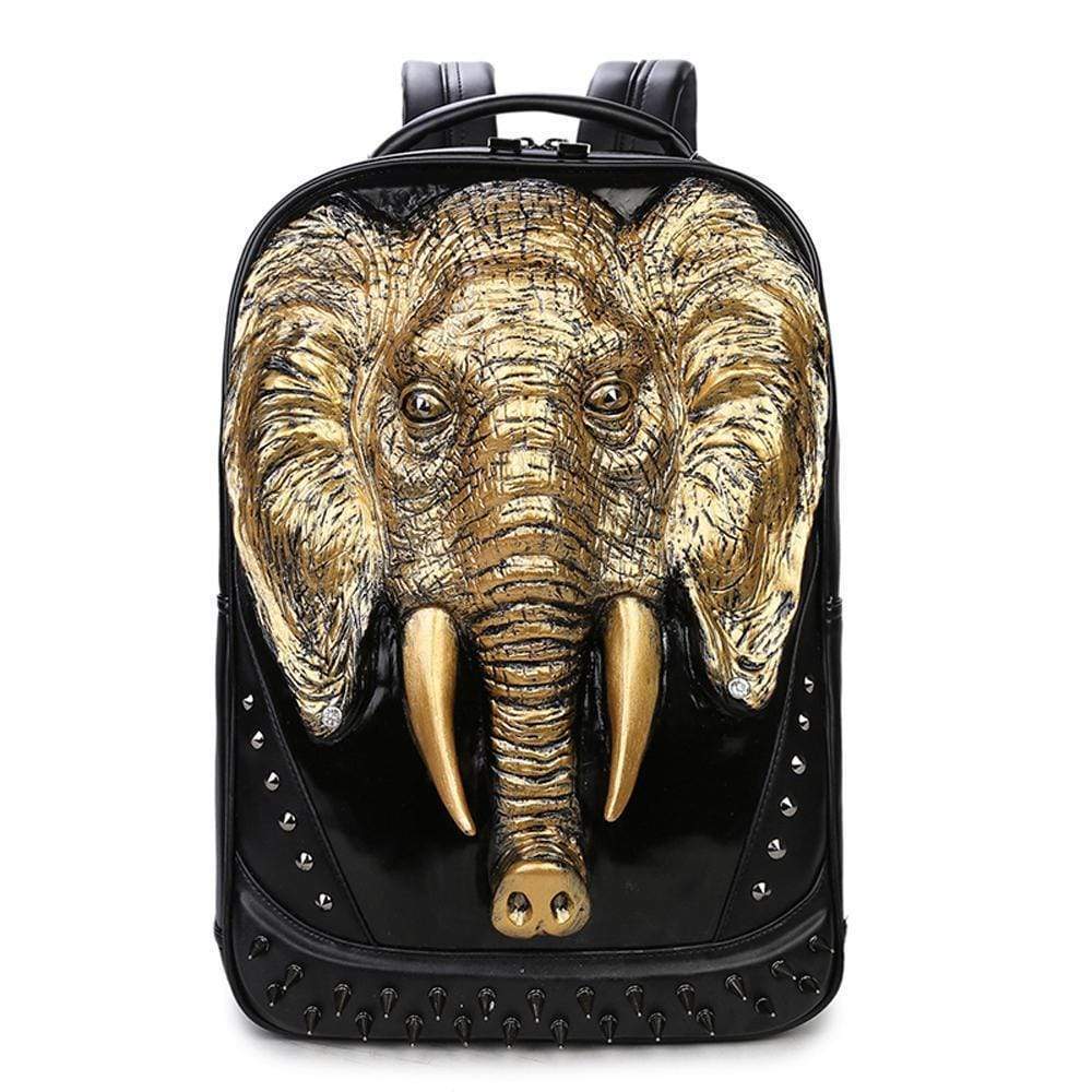 3D Elephant Backpack Studded Knapsacks Laptop Backpack