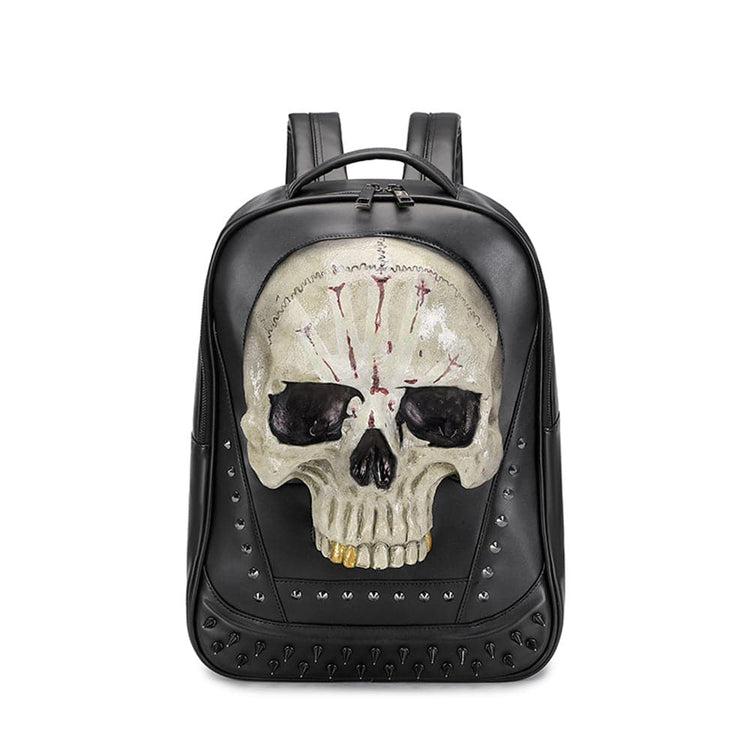 3D Skull Backpack, 3D Kreepsville Skull ,Luminous Leisure Skull Backpack