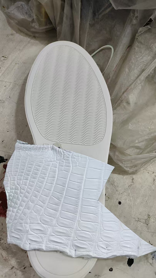 Preorder Men Crocodile Leather Lace Up Shoes Dark Blue Nubuck