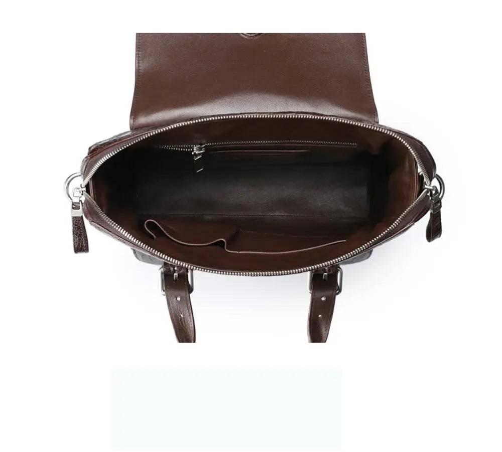 Crocodile Briefcase Shoulder Cross-body Business Bag for Men | Rossieviren