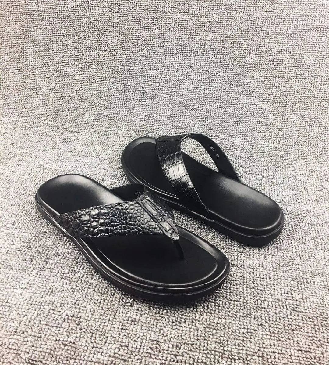 Crocodile Shoes Crocodile Leather Flip Flop