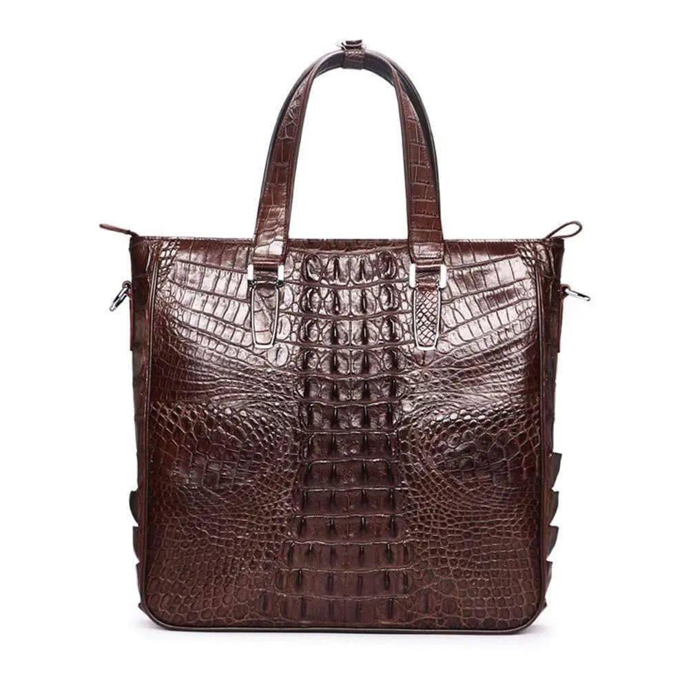 Crocodile Leather Simple Square Tote bags
