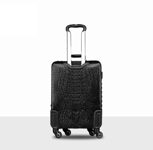 Preorder Crocodile Leather 4-Wheeled Trolley Case Travelling Luggage Bags Green