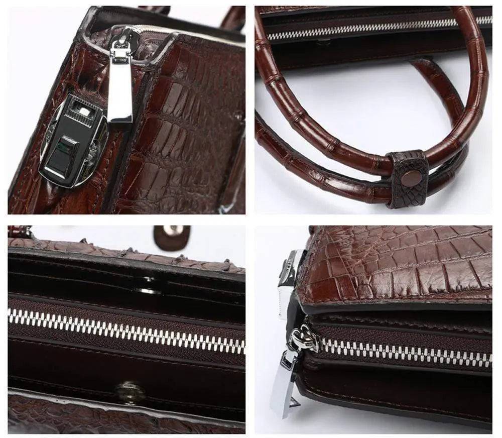 Crocodile Leather Briefcase Laptop Bag
