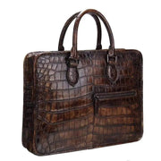 Crocodile Leather Crossbody Laptop Business Bag