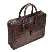 Crocodile Leather Crossbody Laptop Business Bag
