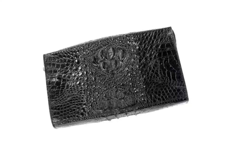 Crocodile Leather Men Knucklebox Luggage Locks Zipper Business Long Password Lock Clutch