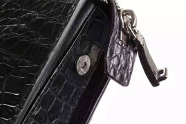 Crocodile Leather Men Knucklebox Luggage Locks Zipper Business Long Password Lock Clutch