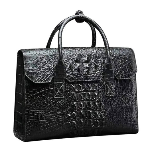 Crocodile Leather foldover Briefcase | Rossieviren