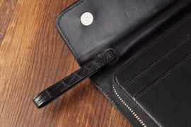 Crocodile Skin Leather Trifold Wallet For Men