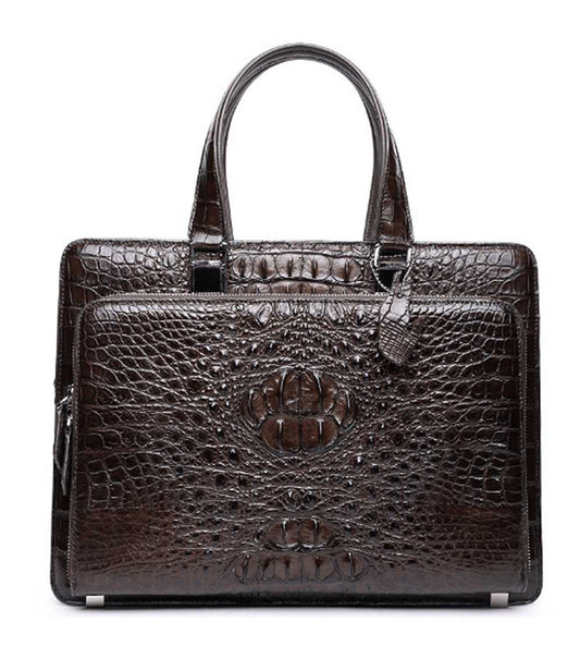 Genuine Crocodile Leather Business Laptop Briefcase