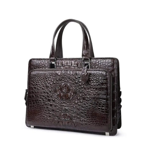 Genuine Crocodile Leather Business Laptop Briefcase
