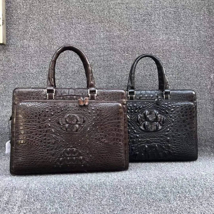 Genuine crocodile Leather Business Laptop Briefcase