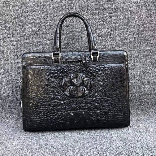Genuine crocodile Leather Business Laptop Briefcase