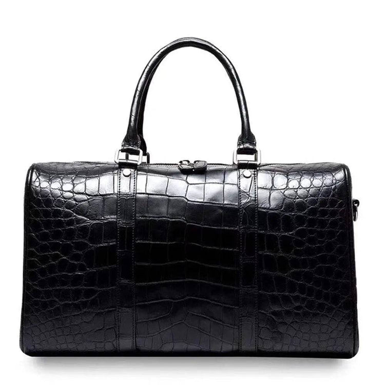 Genuine Crocodile Belly Leather Duffel Travel Bag
