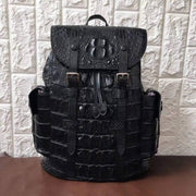 Genuine Crocodile Bone Leather Backpack