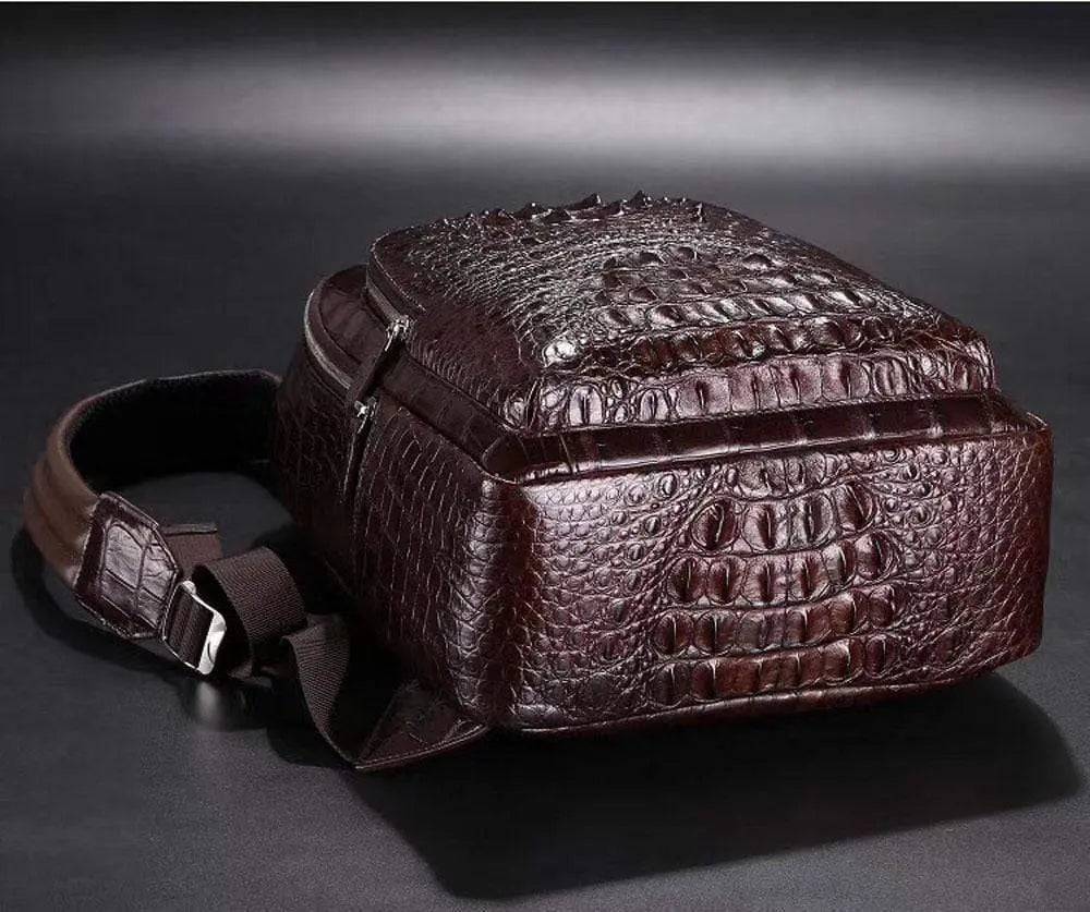 Genuine Crocodile Bone Leather Backpack For Men & Women
