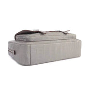 Genuine Crocodile Leather Postman Bag Mens Messenger Bussiness Document Travel Laptop Briefcase Bags Light Grey