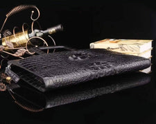 Genuine Crocodile Leather Sqauare Handle Briefcase For Men