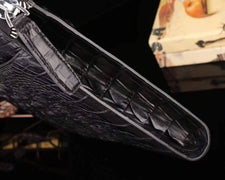 Genuine Crocodile Leather Sqauare Handle Briefcase For Men