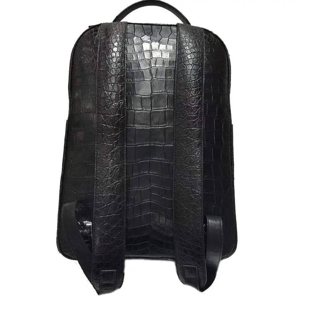 Genuine Crocodile Leather Large Business Travel Backpack Knapsacks Bags