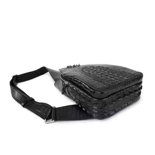 Genuine Crocodile Leather Mens Sling Chest Bag Bag