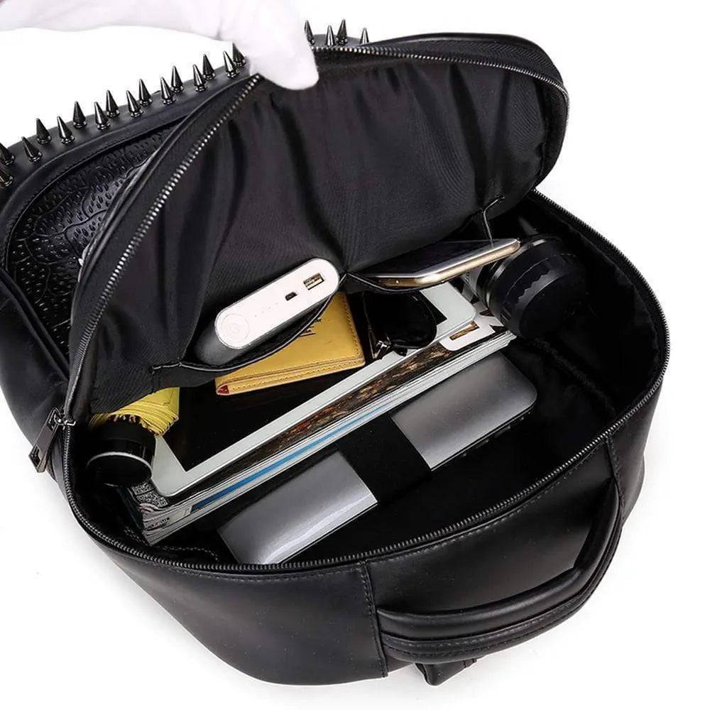 Halloween 3D Elf With Sword Faux Leather Backpack Laptop Computer Travelling Rucksack Bag