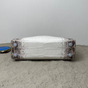 Genuine Himalaya Crocodile Leather Top Handle Cross Body Bag For Women