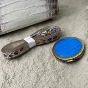 Genuine Himalaya Crocodile Leather Top Handle Cross Body Bag For Women