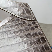Genuine Himalaya Crocodile Leather Top Handle Cross Body Bag For Women