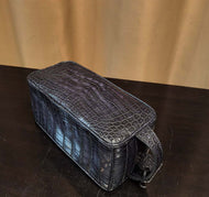 Mens Clutch Vintage Crocodile Leather Cosmetic Pouch Bag