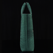 Unisex Nubuck Genuine Crocodile Skin Leather Large Shopper Hobo Tote Bags Dark Green