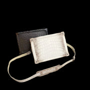 Large Trunk Box Bag, Crocodile Skin Leather Trunk Box Bag