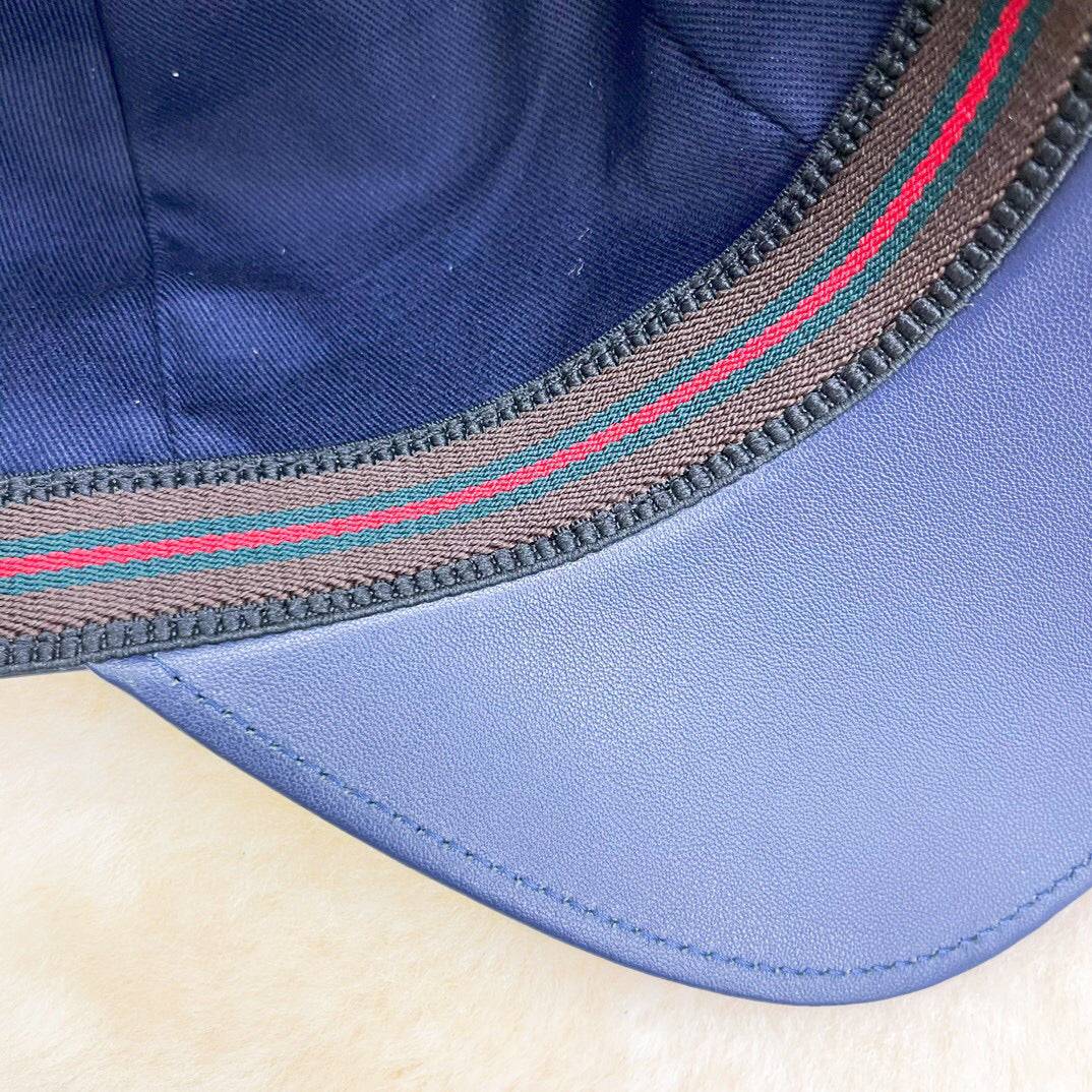 Nile Nubuck Crocodile Skin Leather Baseball Cap