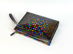 Crocodile Skin Leather Clutch , Stained Glass Style Rhapsody, Church Stained Glass Style Clutch