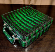 Vintage Genuine Crocodile Skin Leather 12-pcs In Watch Case