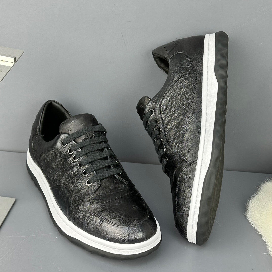Preorder Ostrich Skin Leather Sneaker