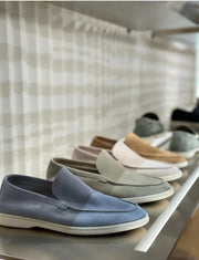 Nubuck Crocodile Shoes Men's Crocodile Leather Loafers Slip-On Dress Shoes Very Comfortable