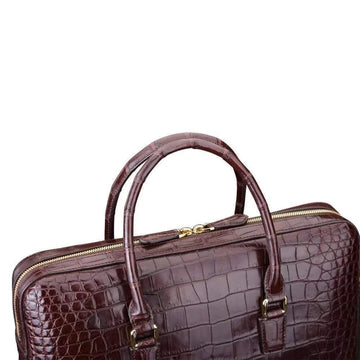 Men's Crocodile Leather Briefcase Top Handle Bag | Rossieviren