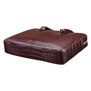 Men's Crocodile Leather Briefcase Top Handle Bag | Rossieviren