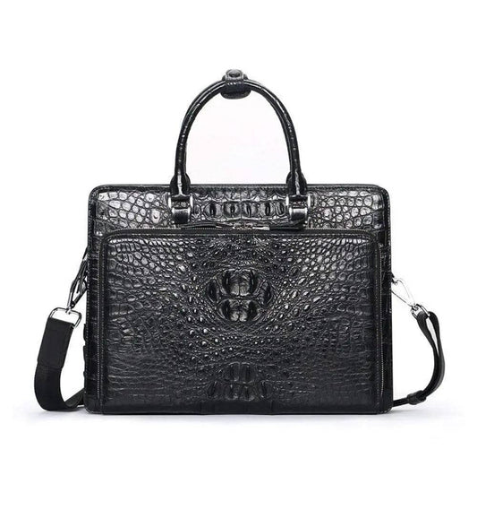 Men's Crocodile Leather Briefcase ,Crocodile Shoulder Bag ,Cross body,Laptop ,Messenger Bag