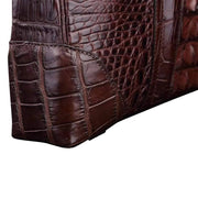 Men’s Fashion Crocodile Leather Bag, Luxury Crocodile Leather Business Briefcase for Men