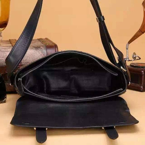 Mens Genuine Crocodile Laptop Bag Messenger Bag Briefcase