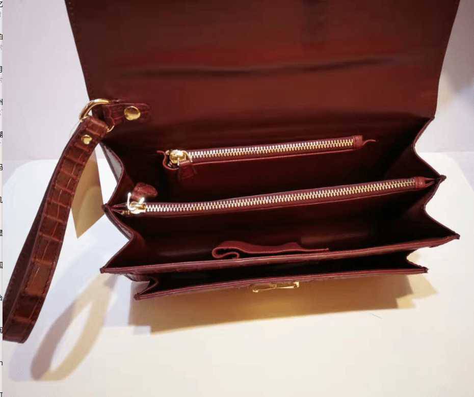 Mens Genuine Crocodile Leather Clutch Wristlet Bag With Password Goodlock Brown