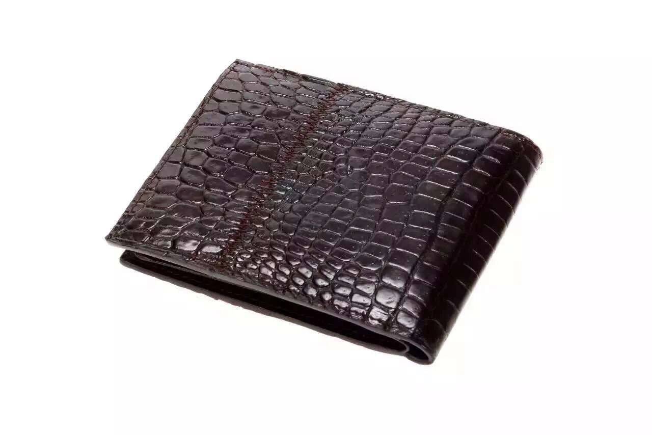 Mens Genuine Crocodile Leather Wallet,Bifold Wallet,ID Wallets,Coin Card Case