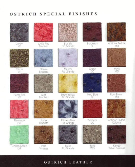 Ostrich Skin Leather Colorway